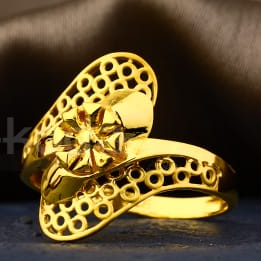 916 Gold Hallmark Fancy Ladies Plain Ring LPR576