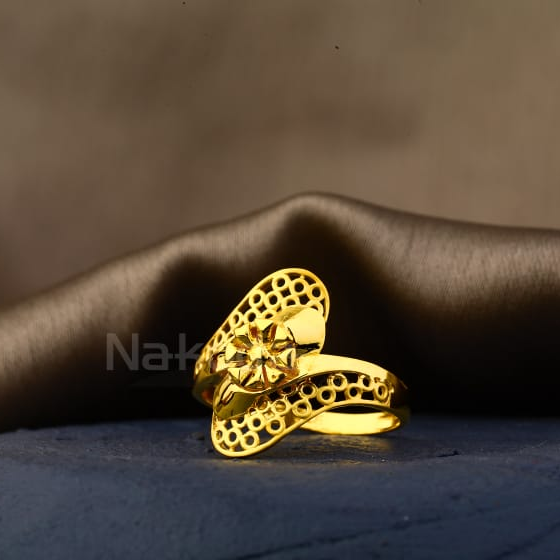 916 Gold Hallmark Fancy Ladies Plain Ring LPR576