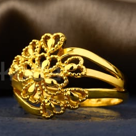 916 Gold Hallmark Exclusive Ladies Plain Ring LPR575 - Image 2