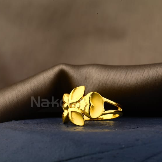 916 Gold Hallmark Designer Ladies Plain Ring LPR573