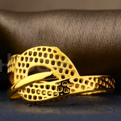 916 Gold Hallmark Classic Ladies Plain Ring LPR572 - Image 2