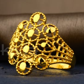 916 Gold Hallmark Ladies Plain Ring LPR571