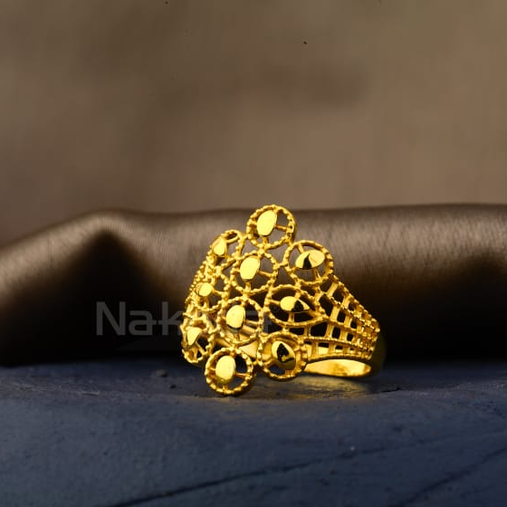 916 Gold Hallmark Ladies Plain Ring LPR571