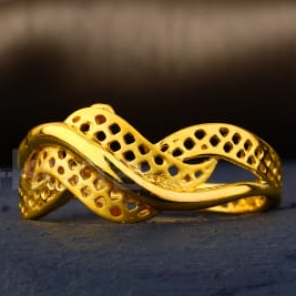 916 gold hallmark ladies plain ring lpr570 - Image 2