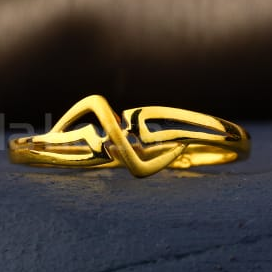 916 Gold Hallmark Gorgeous Ladies Plain Ring LPR568