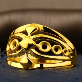 916 Gold Hallmark Exclusive Ladies Plain Ring LPR566 - Image 2
