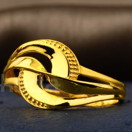 916 Gold Hallmark Classic Ladies Plain Ring LPR563 - Image 2