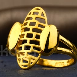 916 Gold Ladies Gorgeous Plain Ring LPR560