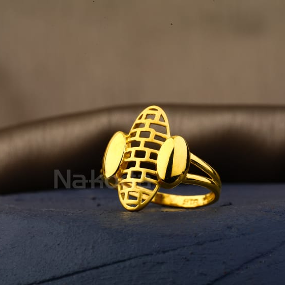916 Gold Ladies Gorgeous Plain Ring LPR560