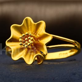 916 Gold Ladies Fancy Plain Ring LPR559