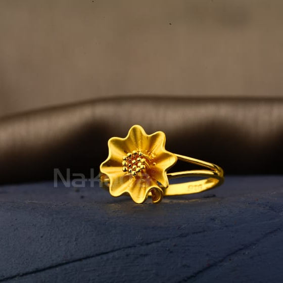 916 Gold Ladies Fancy Plain Ring LPR559