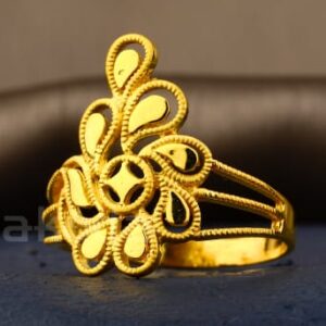 916 Gold Ladies Delicate Plain Ring LPR557