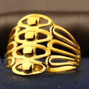 916 Gold Ladies Classic Plain Ring LPR555