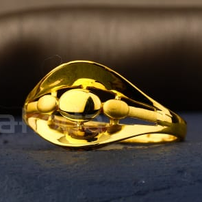 916 Gold Ladies Plain Ring LPR554