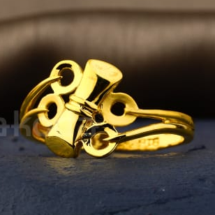 22KT Gold CZ Hallmark Exclusive Ladies Plain Ring LPR551 - Image 2