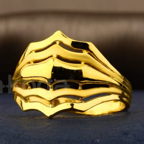 22KT Gold CZ Exclusive Ladies Plain Ring LPR543