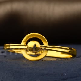 22KT Gold Hallmark Fancy Ladies Plain Ring LPR537 - Image 2