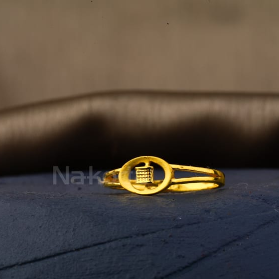 22KT Gold Hallmark Exclusive Ladies Plain Ring LPR536