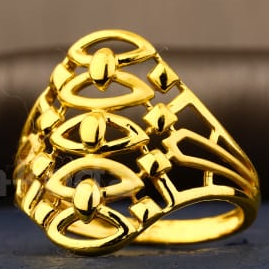22KT Gold Hallmark Delicate Ladies Plain Ring LPR535