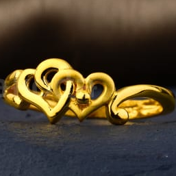 22KT Gold Hallmark Designer Ladies Plain Ring LPR534 - Image 2