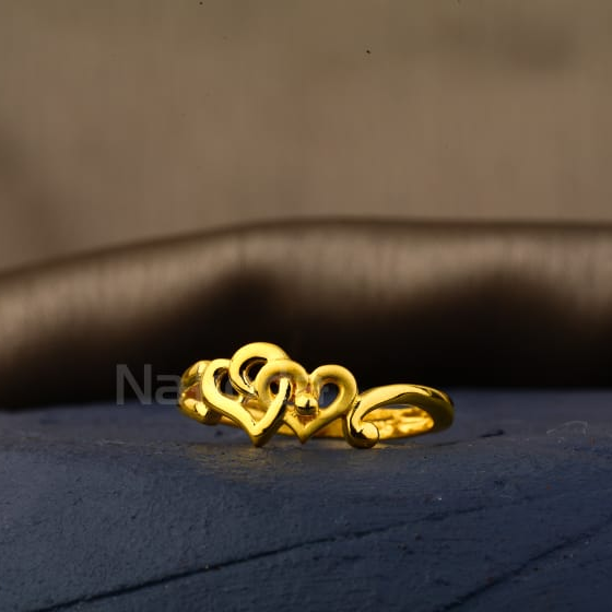 22KT Gold Hallmark Designer Ladies Plain Ring LPR534