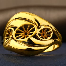 22KT Gold Hallmark Ladies Plain Ring LPR532