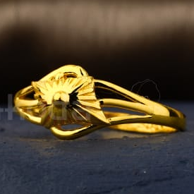 22KT Gold Stylish Ladies Plain Ring LPR529