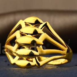 22KT Gold Gorgeous Ladies Plain Ring LPR528 - Image 2