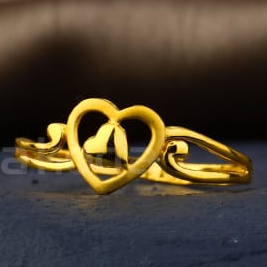 22kt gold exclusive ladies plain ring lpr526 - Image 2