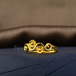 22KT Gold Designer Ladies Plain Ring LPR524