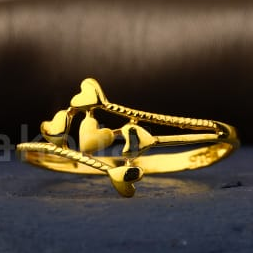 22KT Gold Ladies Plain Ring LPR522 - Image 2