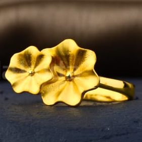 916 Gold CZ Ladies Fancy Plain Ring LPR521
