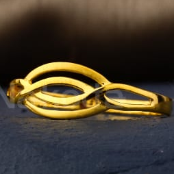 916 Gold CZ Ladies Fancy Plain Ring LPR520 - Image 2