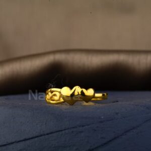 916 Gold CZ Ladies Designer Plain Ring LPR517