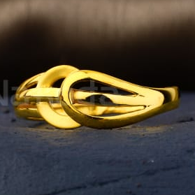 916 Gold Hallmark Fancy Ladies Plain Ring LPR513