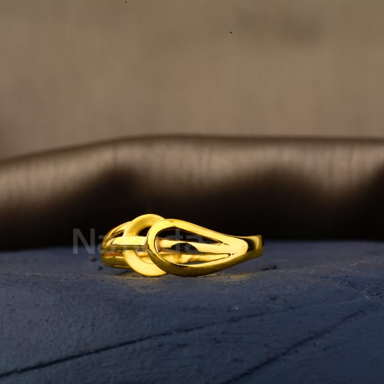 916 Gold Hallmark Fancy Ladies Plain Ring LPR513
