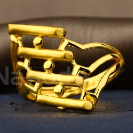 916 Gold Hallmark Gorgeous Ladies Plain Ring LPR512