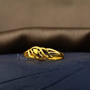 916 Gold Hallmark Delicate Ladies Plain Ring LPR509