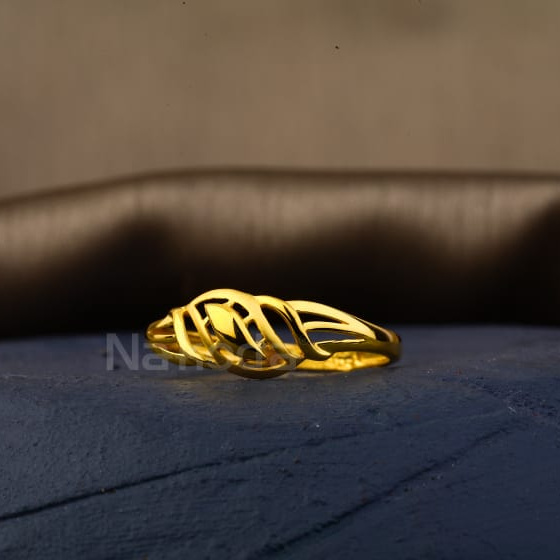 916 Gold Hallmark Delicate Ladies Plain Ring LPR509