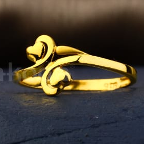 916 Gold Hallmark Designer Ladies Plain Ring LPR508 - Image 2