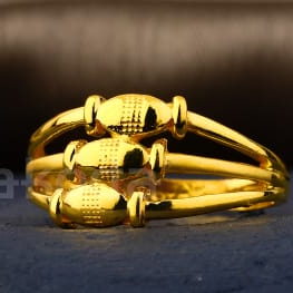 916 Gold Hallmark Classic Ladies Plain Ring LPR507 - Image 2