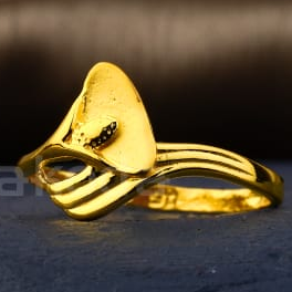 916 Gold Hallmark Ladies Plain Ring LPR506