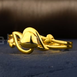 916 Gold Gorgeous Ladies Plain Ring LPR504