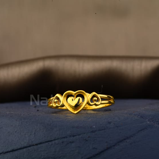 916 Gold Fancy Ladies Plain Ring LPR503