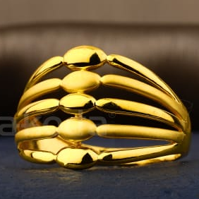 916 Gold Exclusive Ladies Plain Ring LPR502 - Image 2