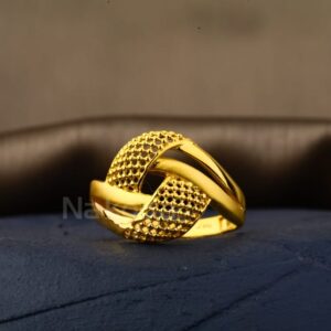916 Gold Classic Ladies Plain Ring LPR499