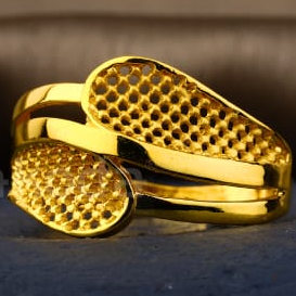 916 Gold Ladies Plain Ring LPR498 - Image 2