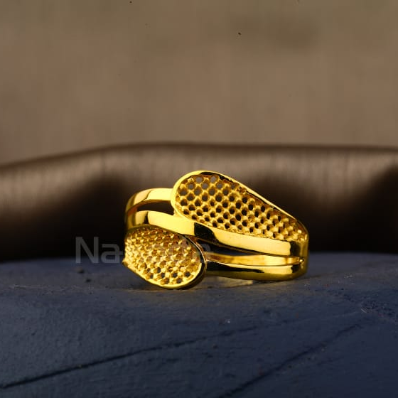 916 Gold Ladies Plain Ring LPR498