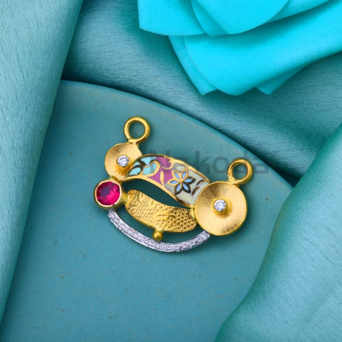 916 Gold CZ Hallmark Ladies Stylish Mangalsutra Pendant MP722