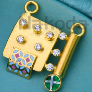 916 Gold CZ Hallmark Ladies Stylish Mangalsutra Pendant MP721 - Image 2